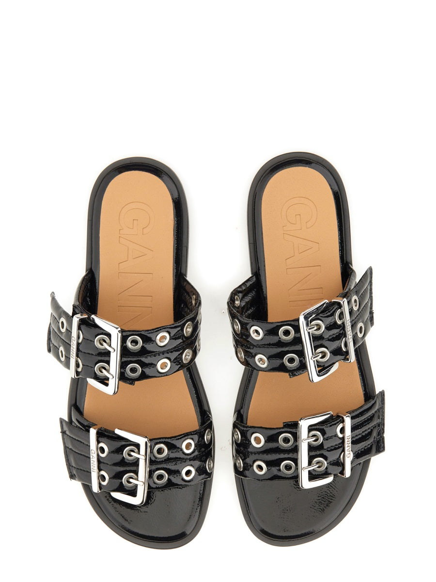 Ganni Sandals - Black | Wanan Luxury