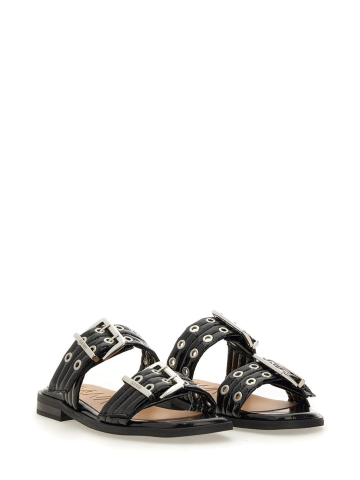 Ganni Sandals - Black | Wanan Luxury