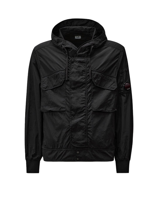 Chrome-R Nylon Jacket With Logo Detail