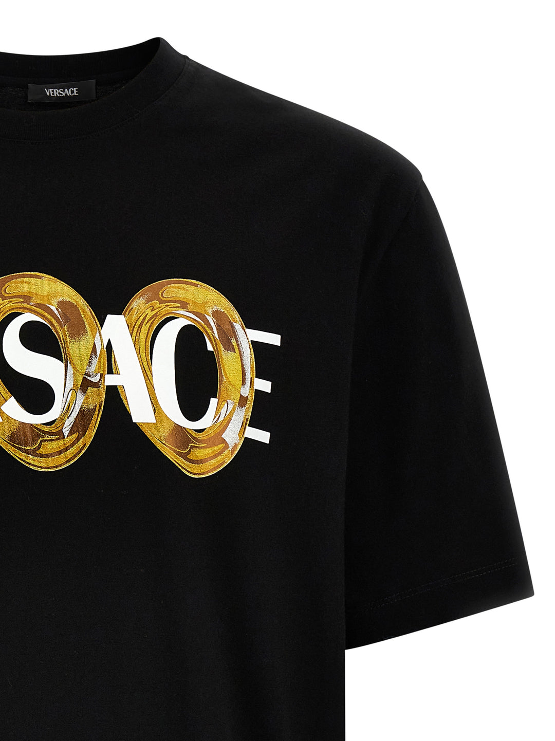 Versace Logo Print T-shirt - Black | 2d378556f8ac506c837f3847e93da7f5582a23c7