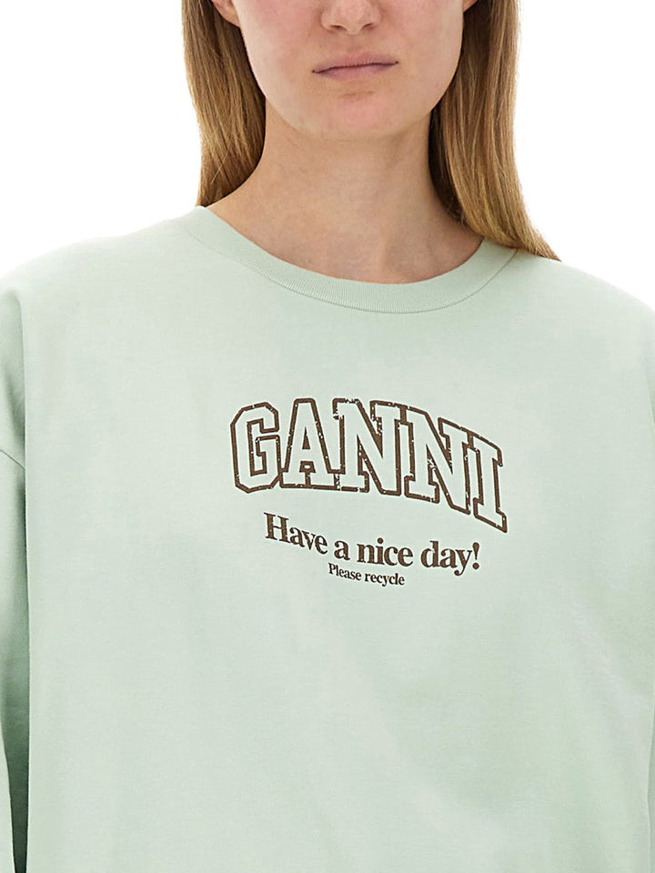 Ganni Sweatshirts - Green | Wanan Luxury