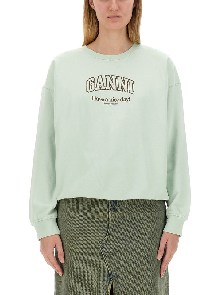 Ganni Sweatshirts - Green | Wanan Luxury