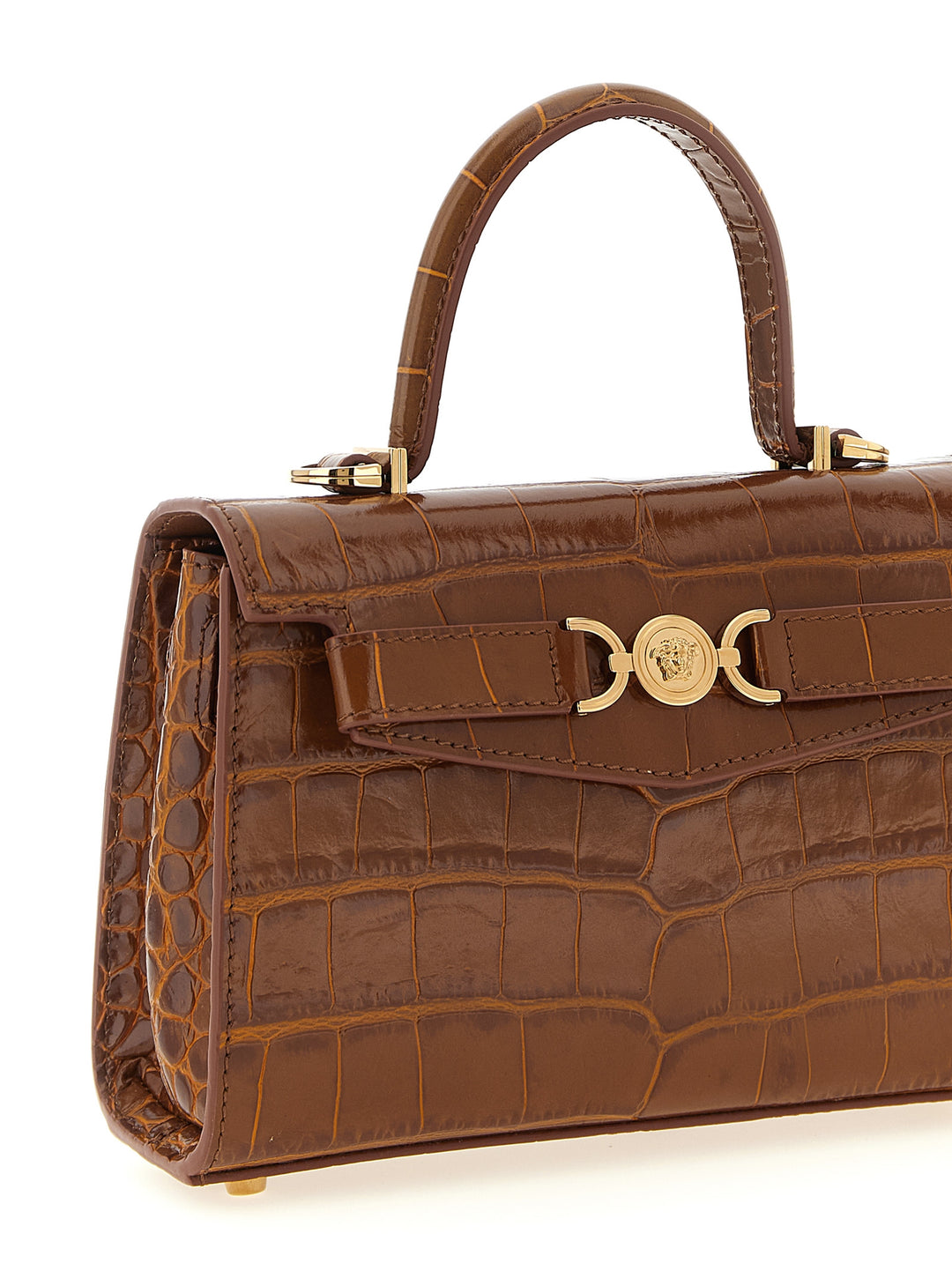 Versace Medusa Hand Bags - Brown | 854f6489ae0b12dd620f842891283e543814f42b