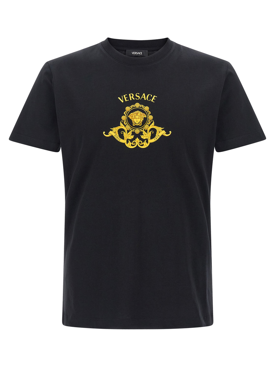 Versace Hall Of Heroes Crest T-shirt - Black | 534b820cb1c01fdd50ad41a38427a0eea9306ecd