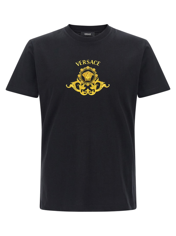 Versace Hall Of Heroes Crest T-shirt - Black | 534b820cb1c01fdd50ad41a38427a0eea9306ecd