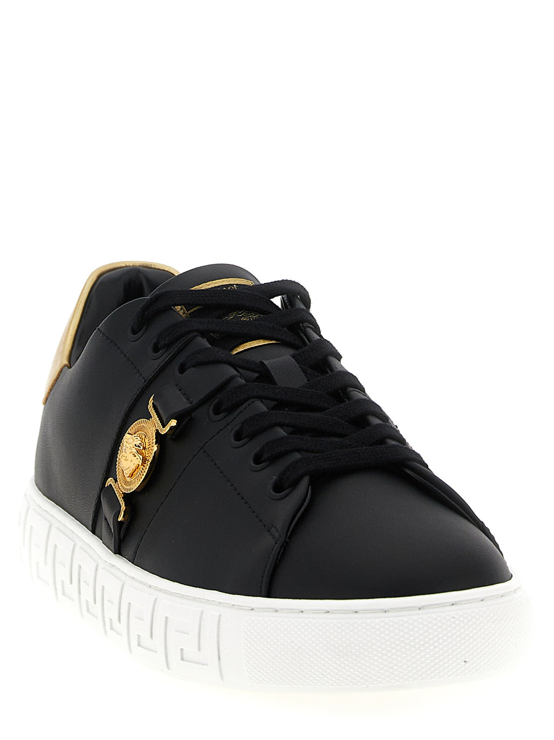 Versace Greca Sneakers - Black | aa090c889ea84cd49112eb8d82ae8284ba6cafca