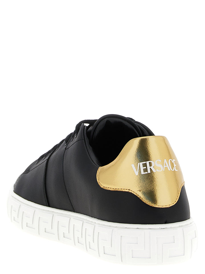 Versace Greca Sneakers - Black | 03a764204c926a6fb1cf8d15d503b8c6d80e2c54