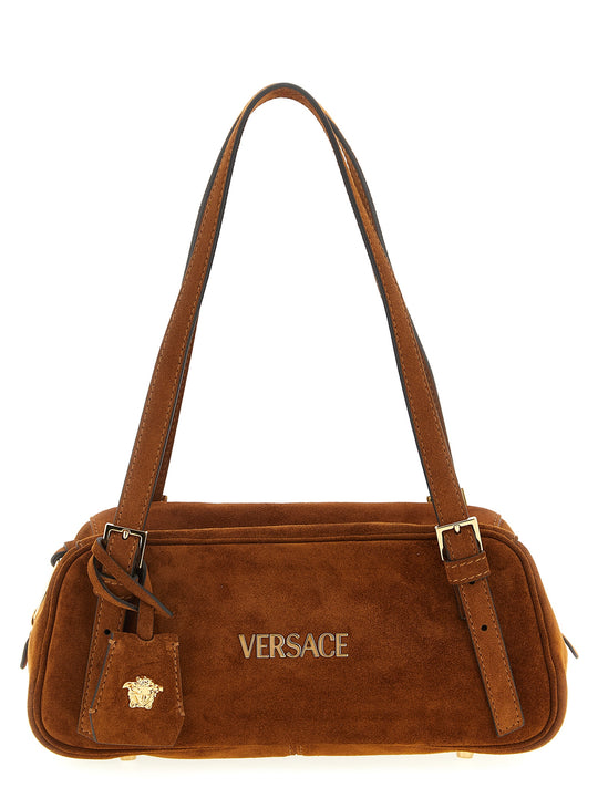 Versace Tag Shoulder Bags Brown