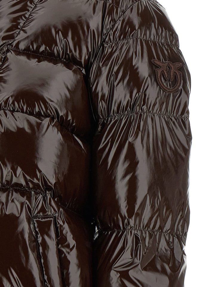 Pinko Eleodoro Puffer Jackets - Brown | 5c5a076b8276f5334d9262e74b05a64bb27b7893