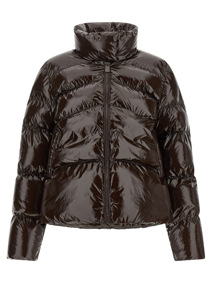 Pinko Love Birds Puffer Jackets - Brown | 606e17150099204640b5b20a52efd27d8154b7c5