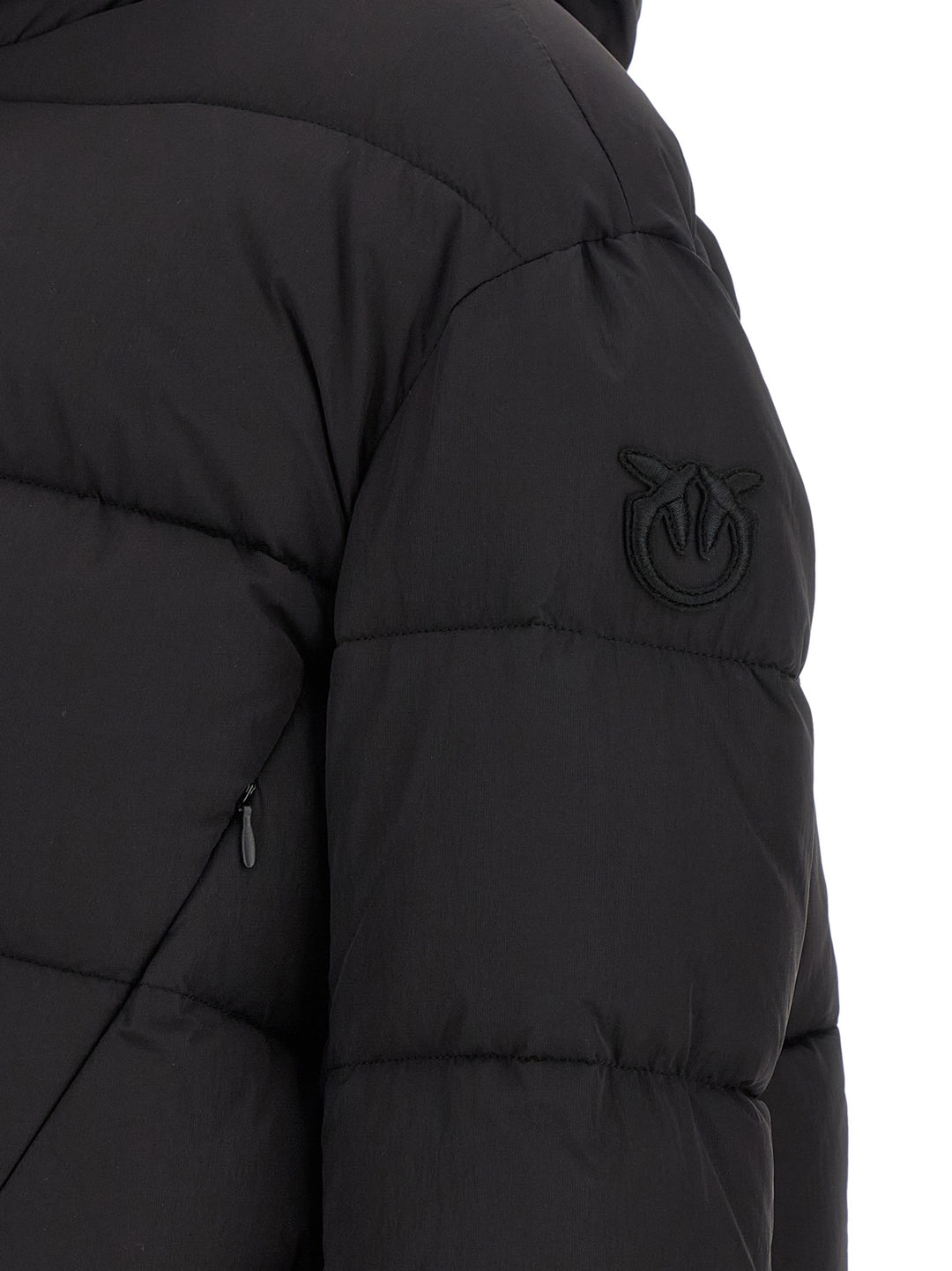 Pinko Giza Puffer Jackets - Black | 464dcda0ae213b1e8eae20d9fdf30220fcdfcb57