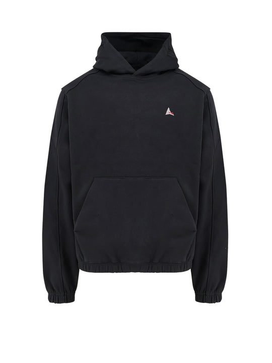 Stretch Cotton Sweatshirt With Logo