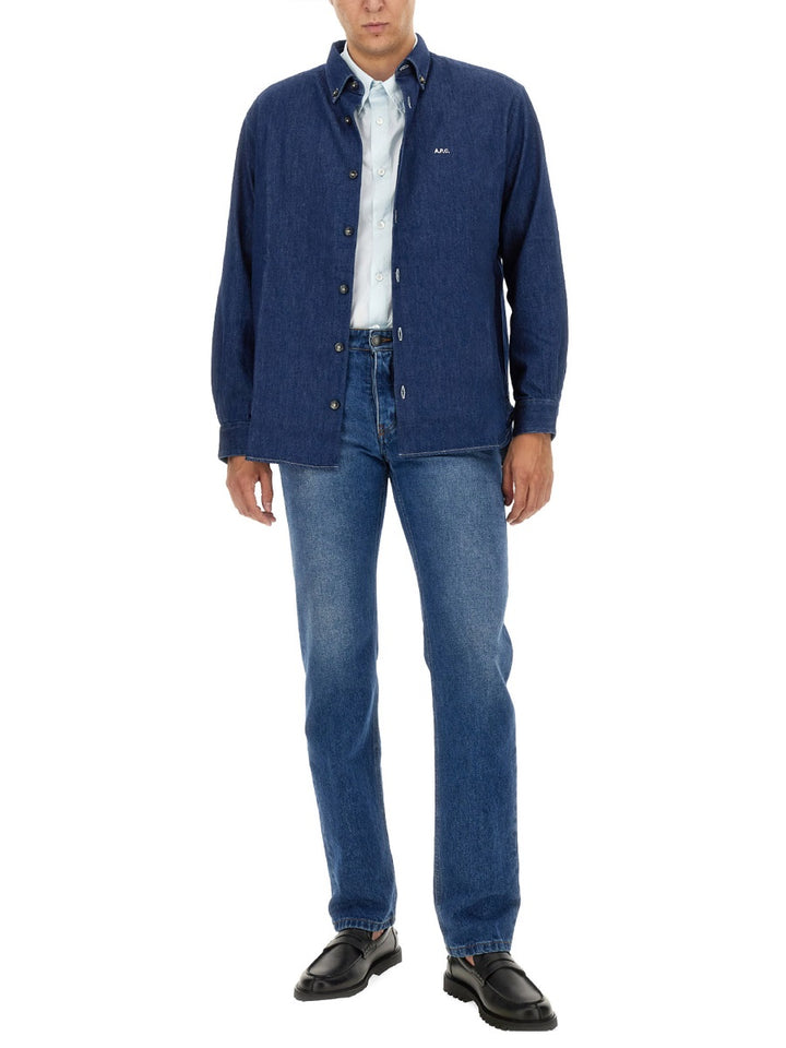 A.P.C. Shirts - Light Blue | Wanan Luxury