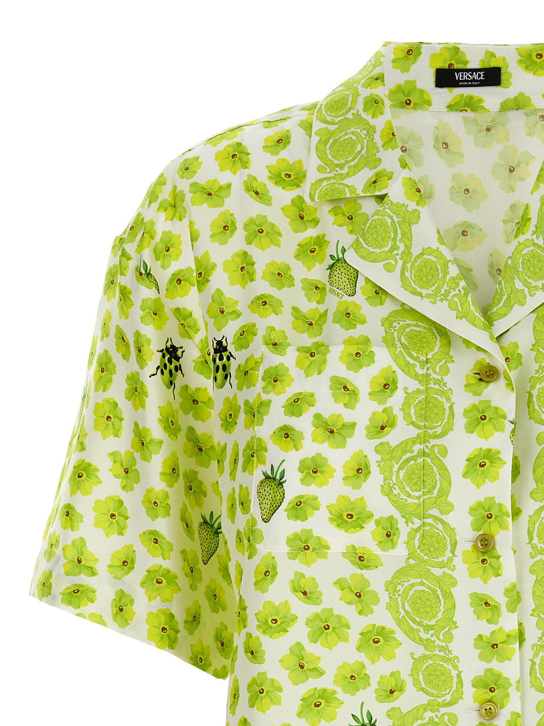 Versace Strawberry Garden Shirt and Blouse - Multicolor | 1dd1a334b9a28554991efb9d620ce61fc7c10cd4