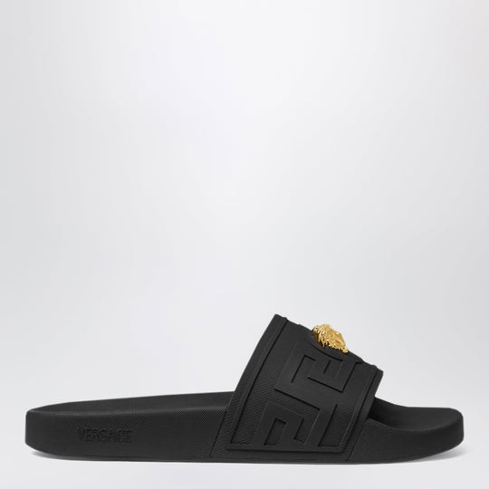 Black La Medusa Rubber Slides