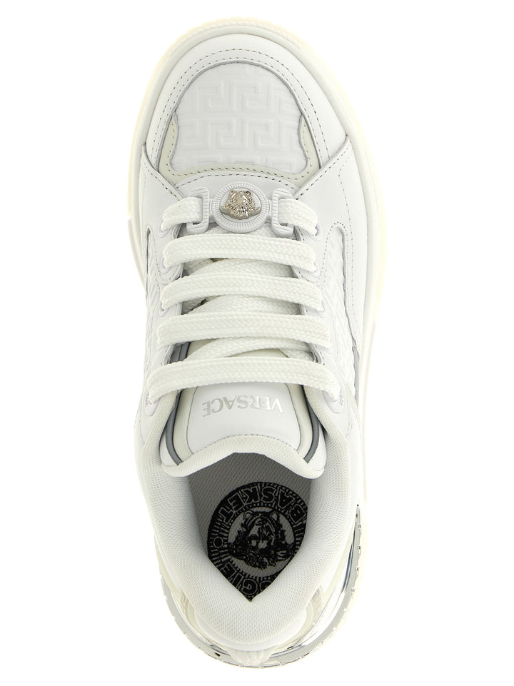 Versace Biggie Basket Sneakers - White | ee98c01a8341c5a59bc39fc1f9018436d0800aa9