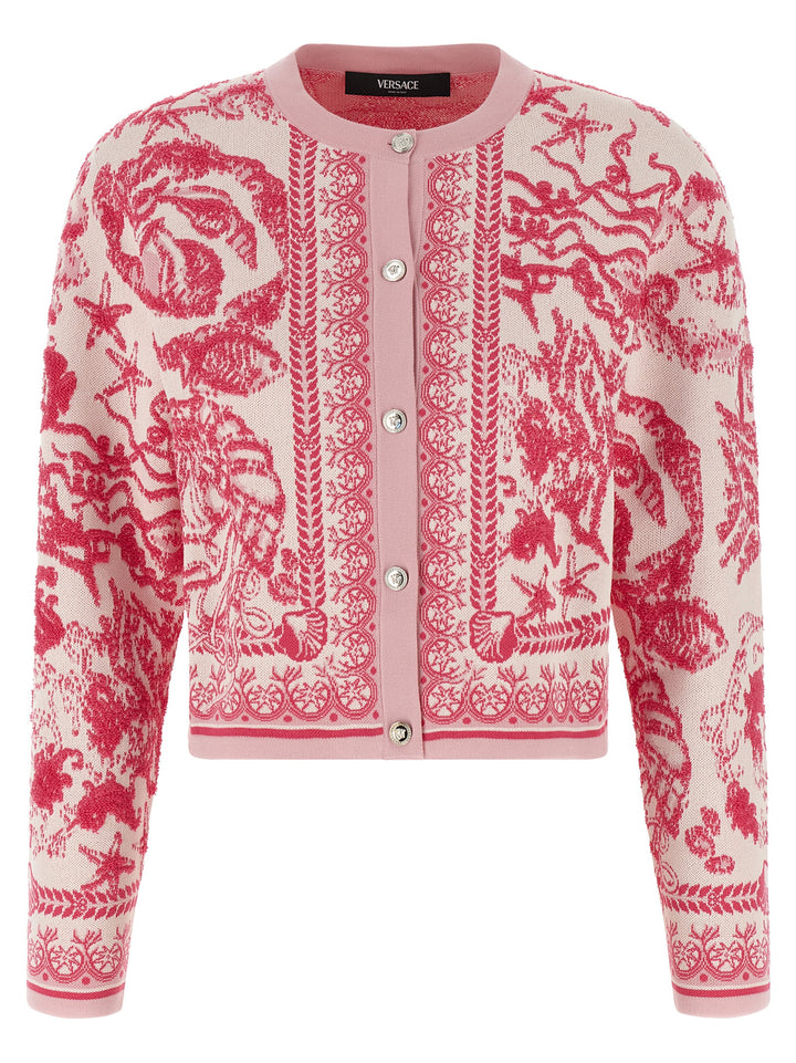 Versace Underwater Barocco Sweaters and Cardigans - Pink | 1735e74ee70b7b32bbf6c9580dd690b68f6b947d