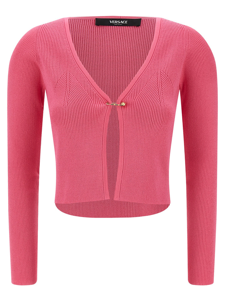 Versace Safety Pin Sweaters and Cardigans - Fuchsia | c718e5e15c99d47cfa554391e69de8c07ff32da4