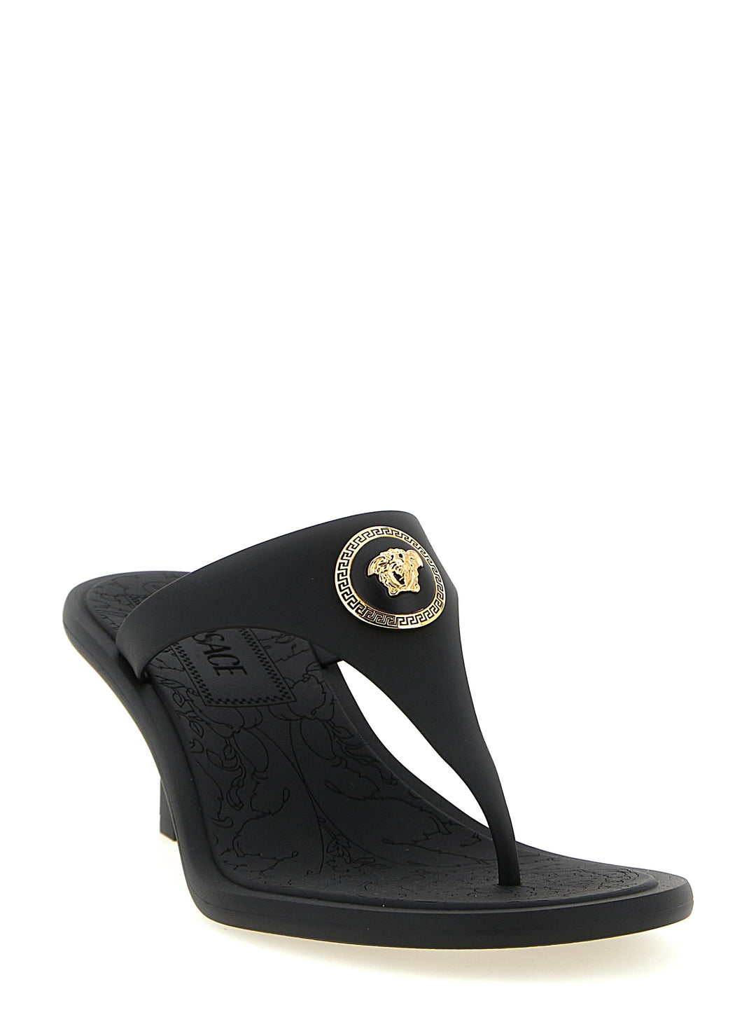 Versace Alia Sandals - Black | e75c4517d64c95e9a7d82d4fa5a2c459e0f4a641