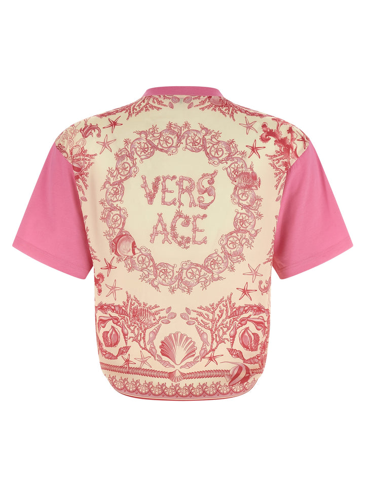Versace Underwater Barocco T-shirt - Pink | b5f2686a4ce039fad9644c13c0abbbd9d7012c1d