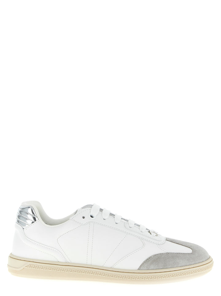 Versace Greca Court Sneakers - White | 30da6584a150db0d289fd0f6af2be0a1e15527d1