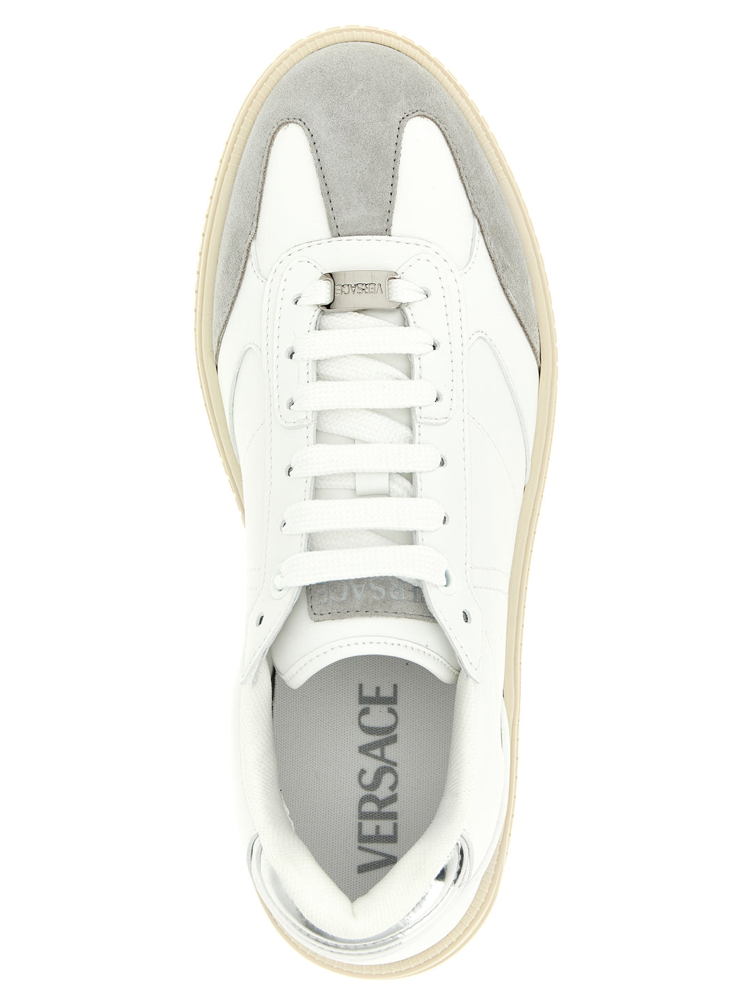 Versace Greca Court Sneakers - White | cf3c7d0ff10203c2a77c800d5b2a70ed69a8f678