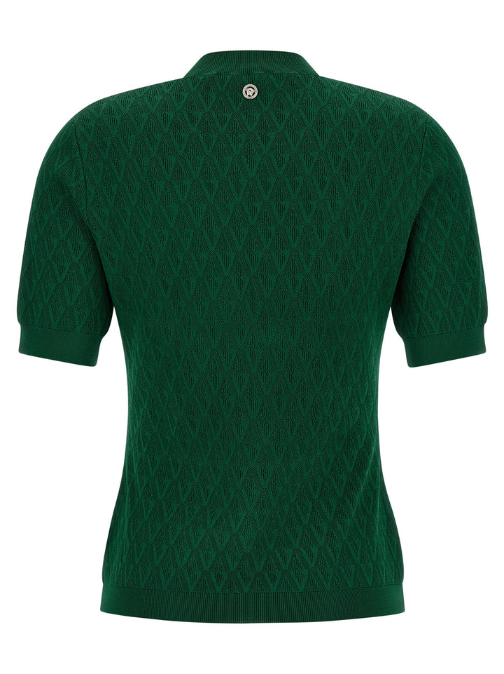 Versace V-Pattern T-shirt - Green | 1cebf27c4949cf8ea030204b337d60448b68a6b7