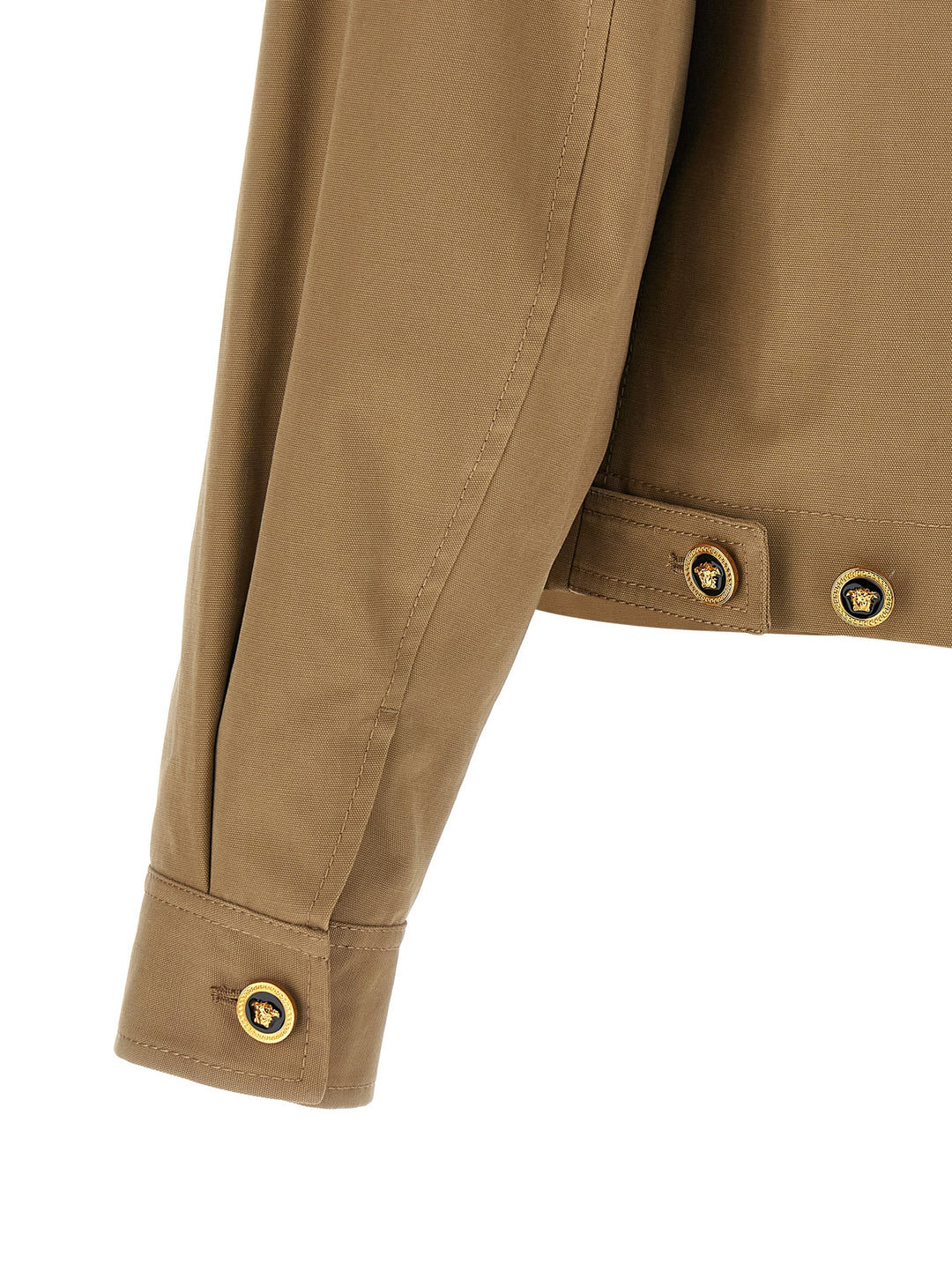 Versace Canvas Jacket Puffer Jackets - Beige | ec1ce3f8fcfaaef4e5ce26a3ef8fe6547d4e308e