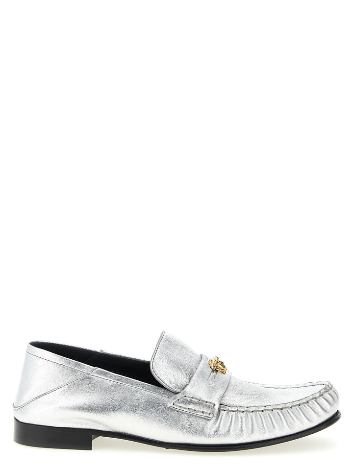 Versace La Medusa Loafers - Silver | 970311befc73d1f5b1158bbed99bf4e6cc88c451