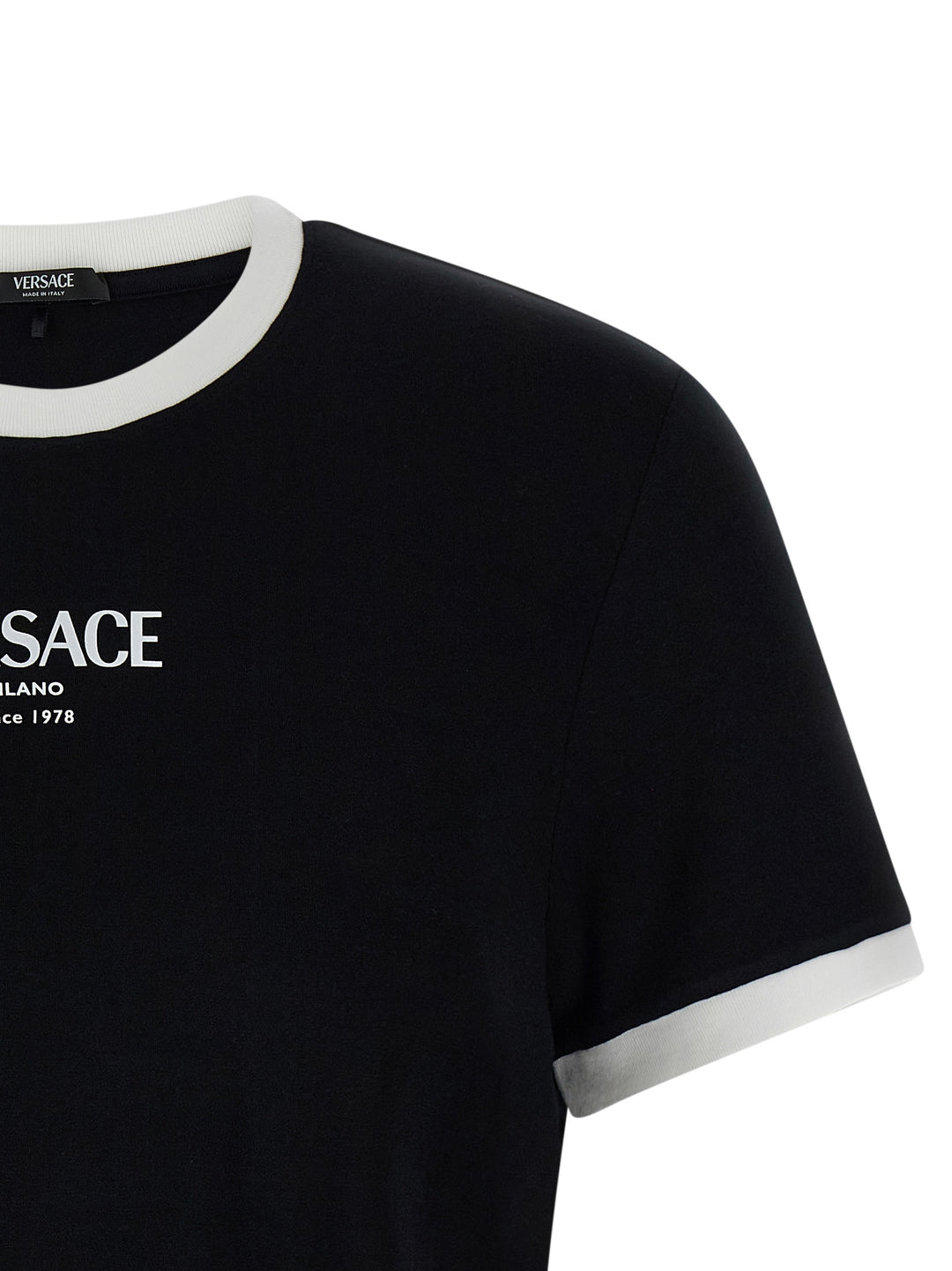 Versace Versace Logo T-shirt - White/Black | 01c0860cf17ad42b91c15516b24b8a91a8f39778