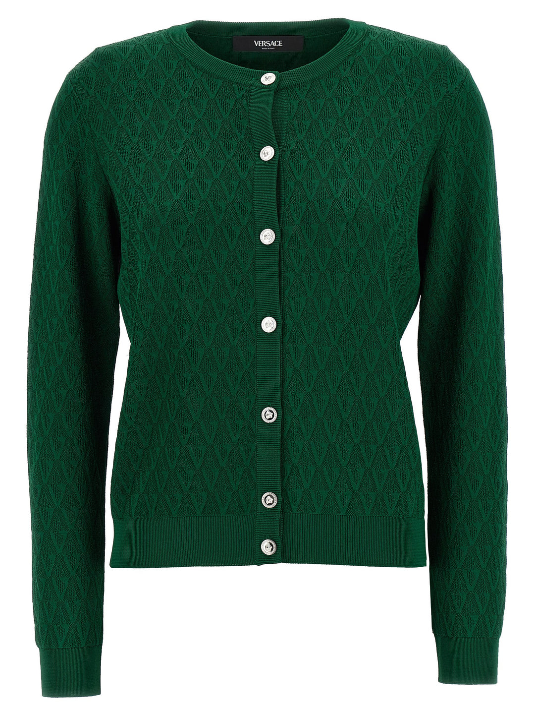 Versace Cardigan Pattern V Sweaters and Cardigans - Green | 71f6c4aa464b0e605d0cdf96e7ec6f18c4564624