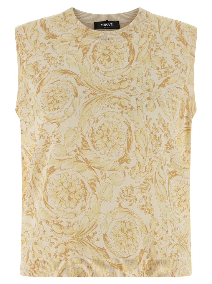 Versace Barocco Gilet - Yellow | b18e36e93fa0de20cf6d2acbfe214bfc0981cf8e