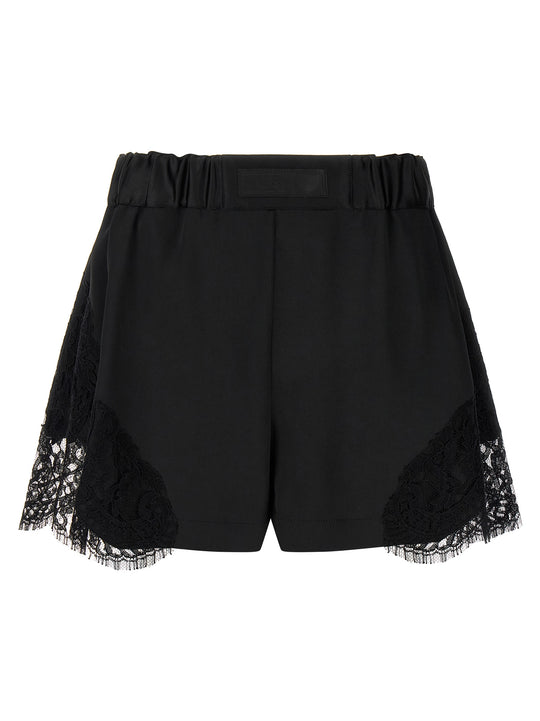 Lace Insert Shorts Bermuda And Short Black