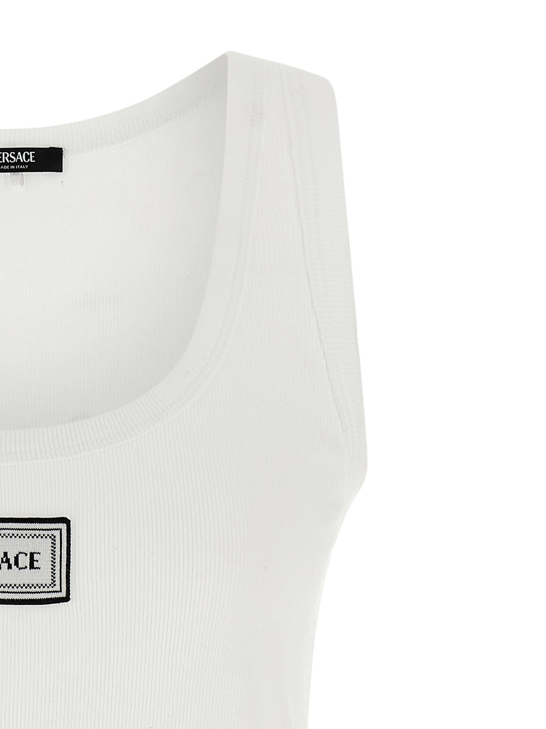 Versace 90s Vintage Logo Tops - White | 35ce626b90db7e7a5a554c22ded6385253280c8f