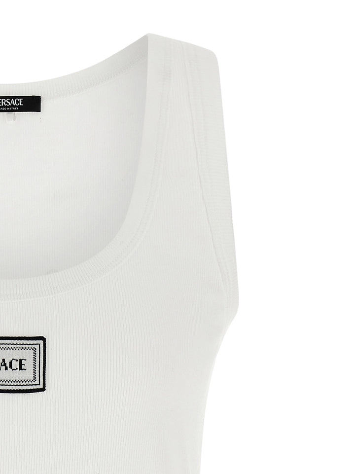 Versace 90s Vintage Logo Tops - White | 35ce626b90db7e7a5a554c22ded6385253280c8f