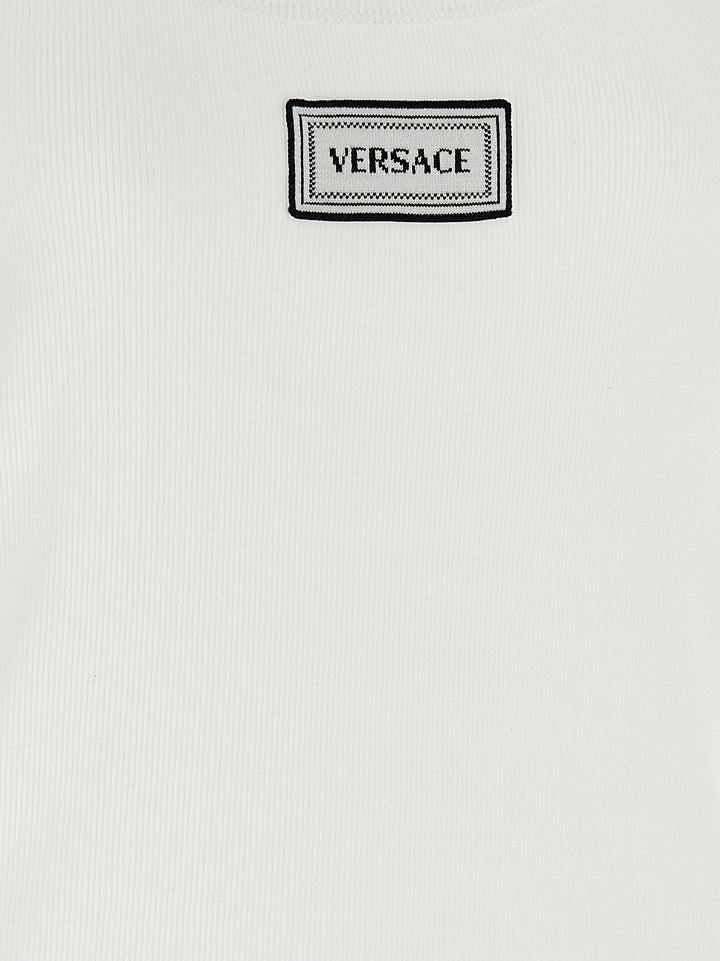 Versace 90s Vintage Logo Tops - White | b894c22b87e5b0c80a0f95cefb45e2515d042916