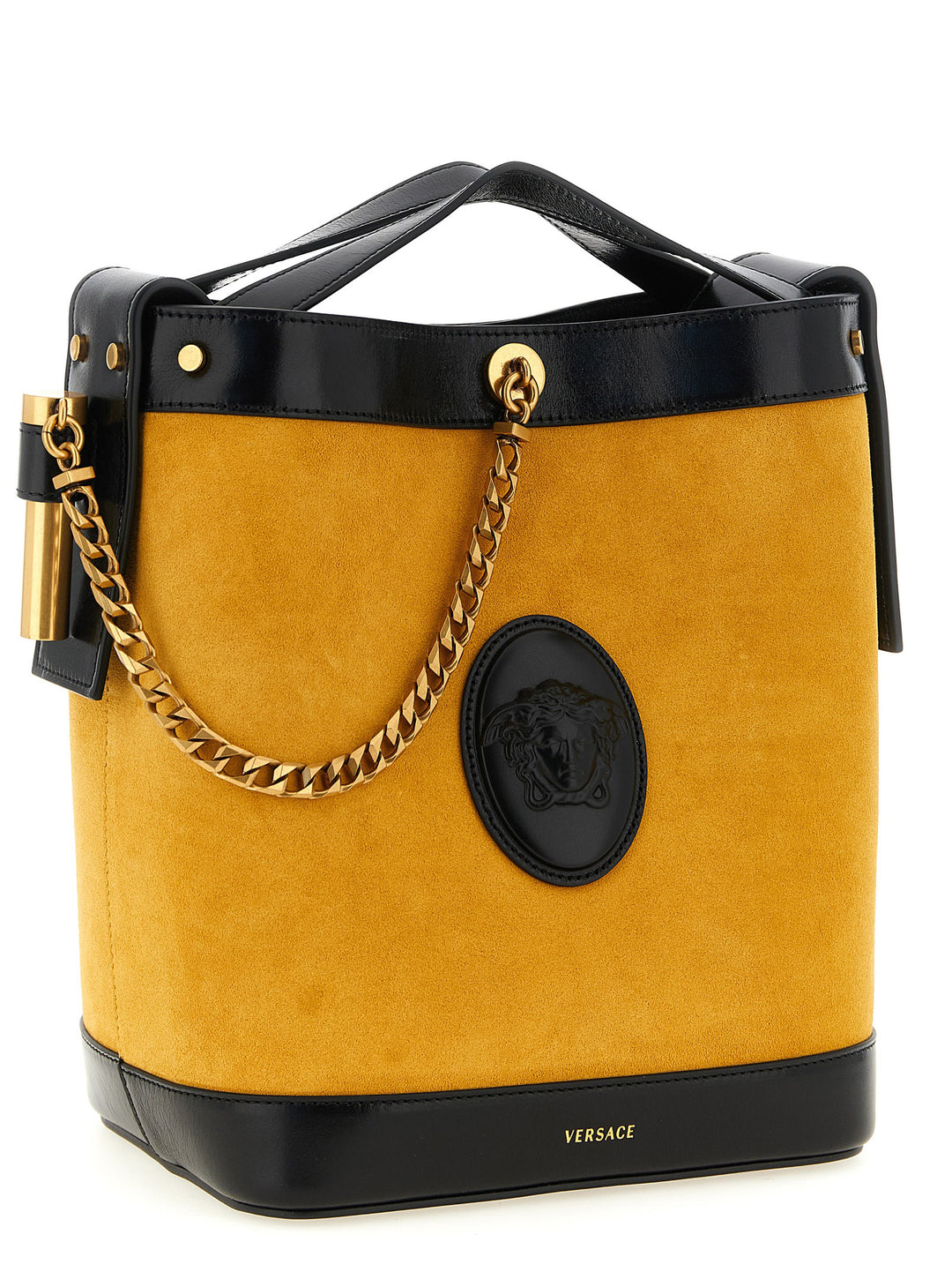 Versace Pivot Shoulder Bags - Yellow | 37d47f422f03efd244f016ca7c7fbfd3757507f2