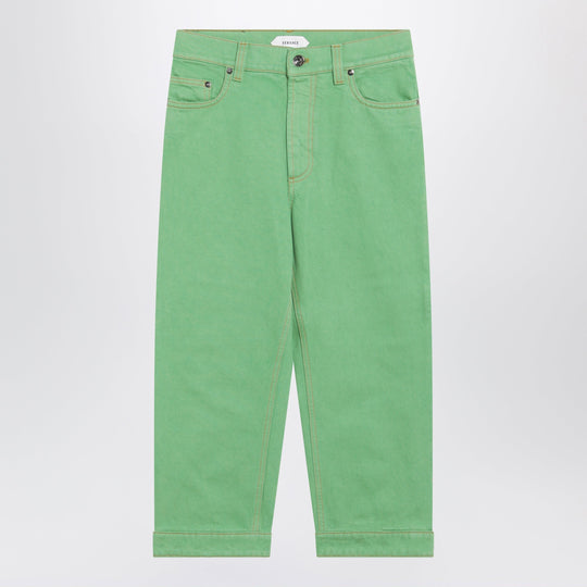 Pastel Green Capri Jeans
