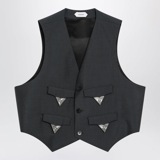 Grey Mohair Wool Vest
