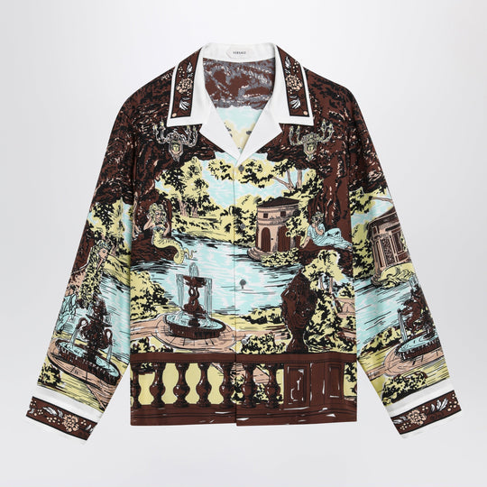 Slim Printed Silk Twill Shirt