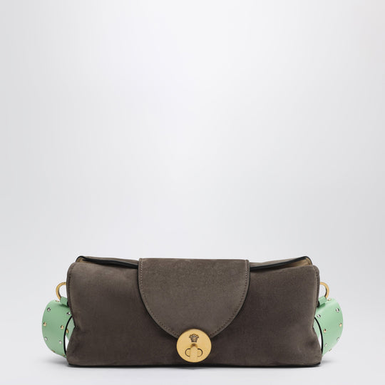 Vivian Pouch In Taupe/Mint Suede