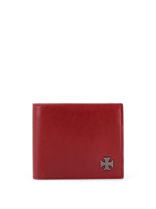 Cross Emblem Leather Wallet