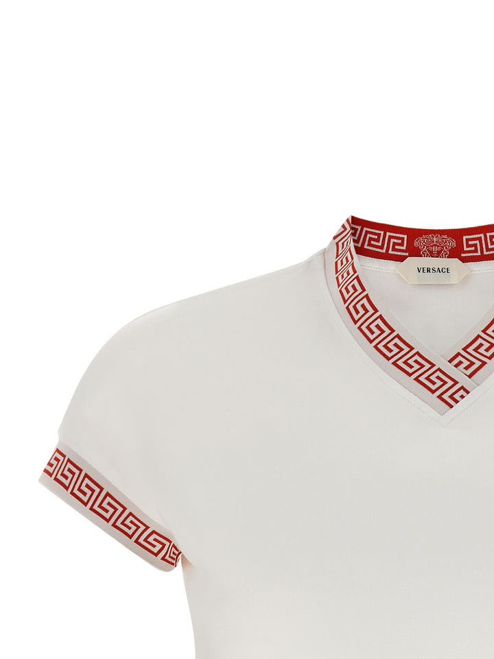 Versace Greca T-shirt - Red | a1a04d2429b8b82ce287cceba574505455b9e719