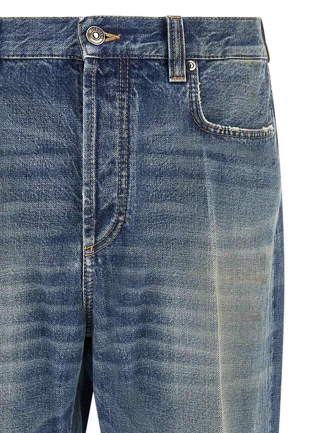 Versace Distressed Jeans - Blue | e2c3b52ccad2d0430294c2522eac9d287816e426