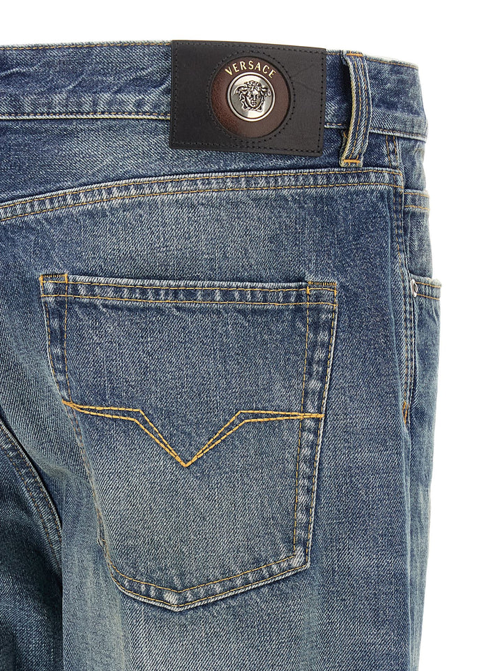 Versace Distressed Jeans - Blue | d777173595631743b8b7c455ae3641522cd388f0