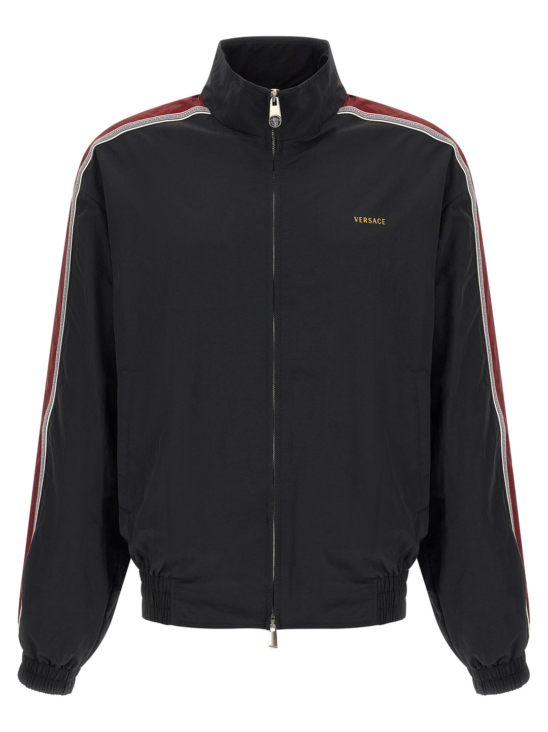 Versace Craquelé-Effect Blouson Puffer Jackets - Black | 179683d202a9c24ac686555db3e7ad4b03058681
