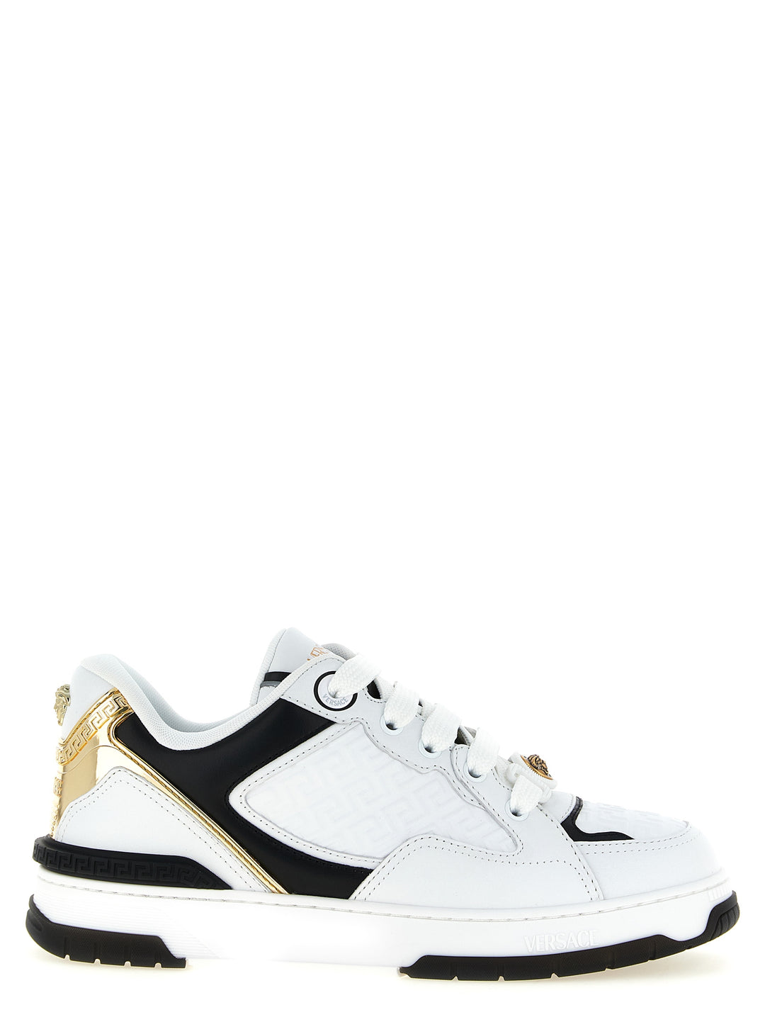 Versace Biggie Basket Sneakers - White/Black | bc4b1672f09ce034af0daf21312937b30fc287ce