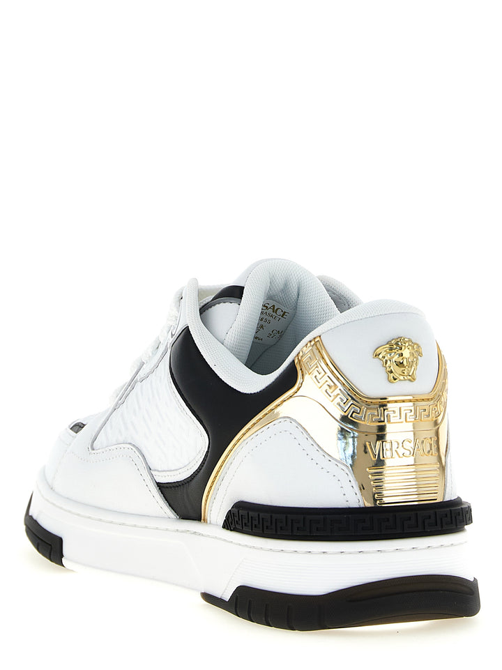 Versace Biggie Basket Sneakers - White/Black | 63556b50e0e191b76d440176f2f0b42e8b165837