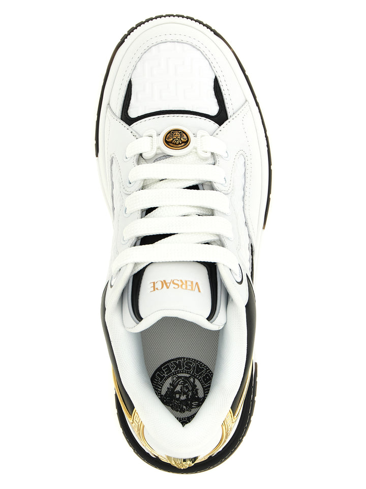Versace Biggie Basket Sneakers - White/Black | 08d5699f37c2fce29ecd5b17f71ec2dc82515758