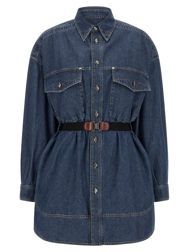 Versace Chambray Denim Dress Dresses - Blue | 3c6f81f9a6bf508f23997cc297a7bd7f1e620f6a